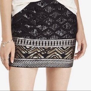 Express Sequin Mini Skirt